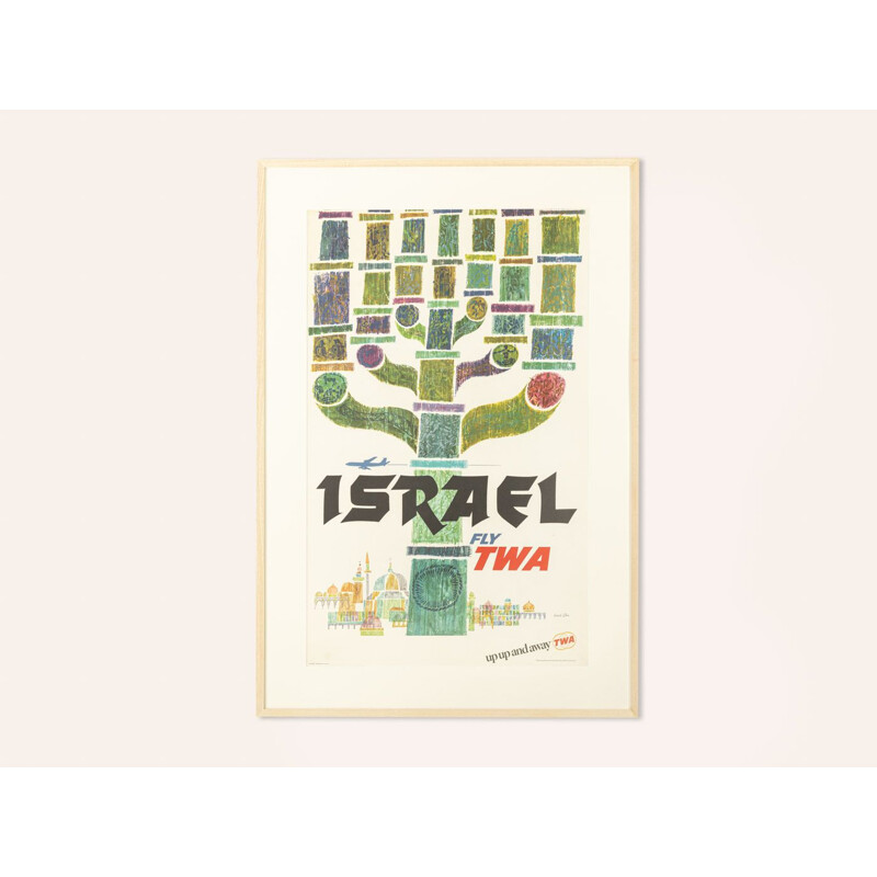 Affiche publicitaire vintage "ISRAEL" par David Klein, 1960