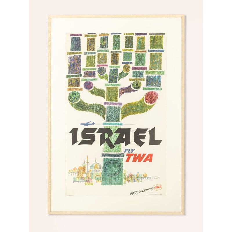 Affiche publicitaire vintage "ISRAEL" par David Klein, 1960