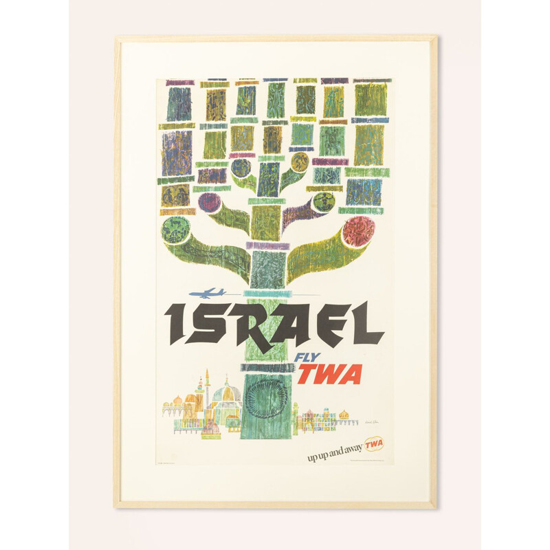 Vintage advertising poster "ISRAEL" by David Klein, 1960