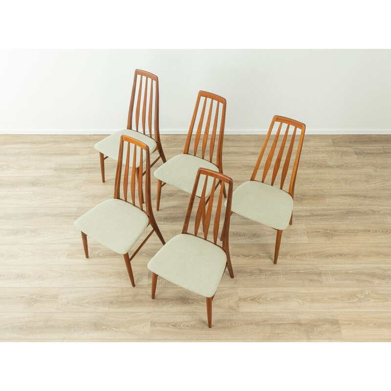 Ensemble de 4 chaises vintage "Eva" en teck par Nils Koefoed pour Hornslet, Danemark 1960
