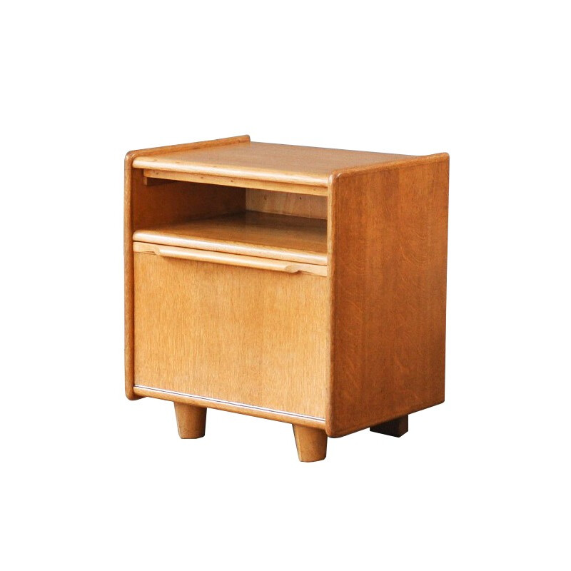 Small Dutch night stand in birch and formica, Cees BRAAKMAN - 1960s