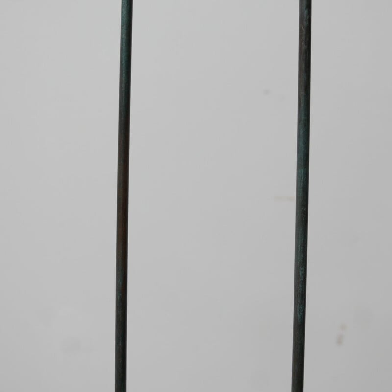 Pair of mid-century Italian patinated candlestick, 1980s