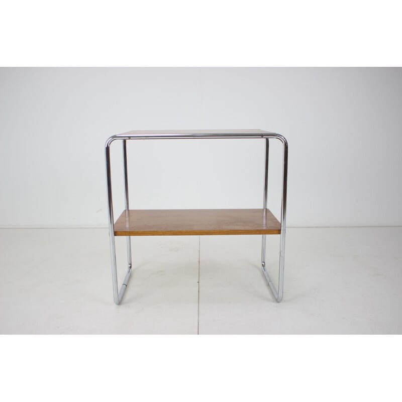 Vintage chrome and wood B12 console by Marcel Breuer, Czechoslovakia 1940s