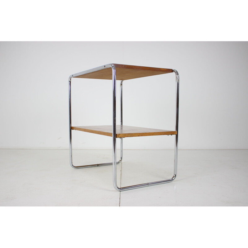 Console vintage B12 en bois et chrome de Marcel Breuer, Tchécoslovaquie 1940