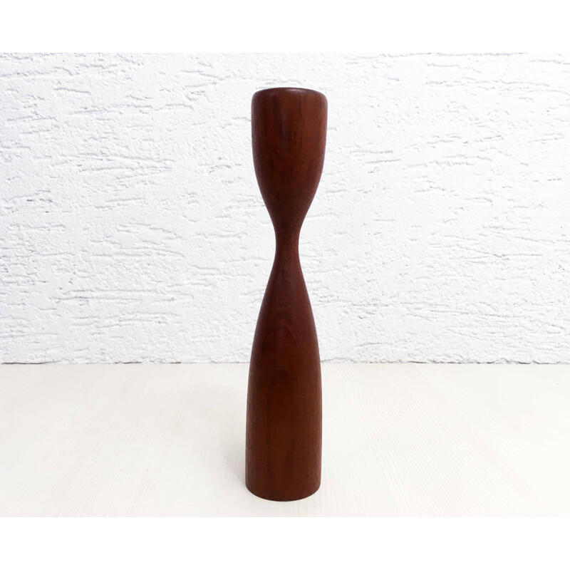 Scandinavian vintage teak candlestick, 1970