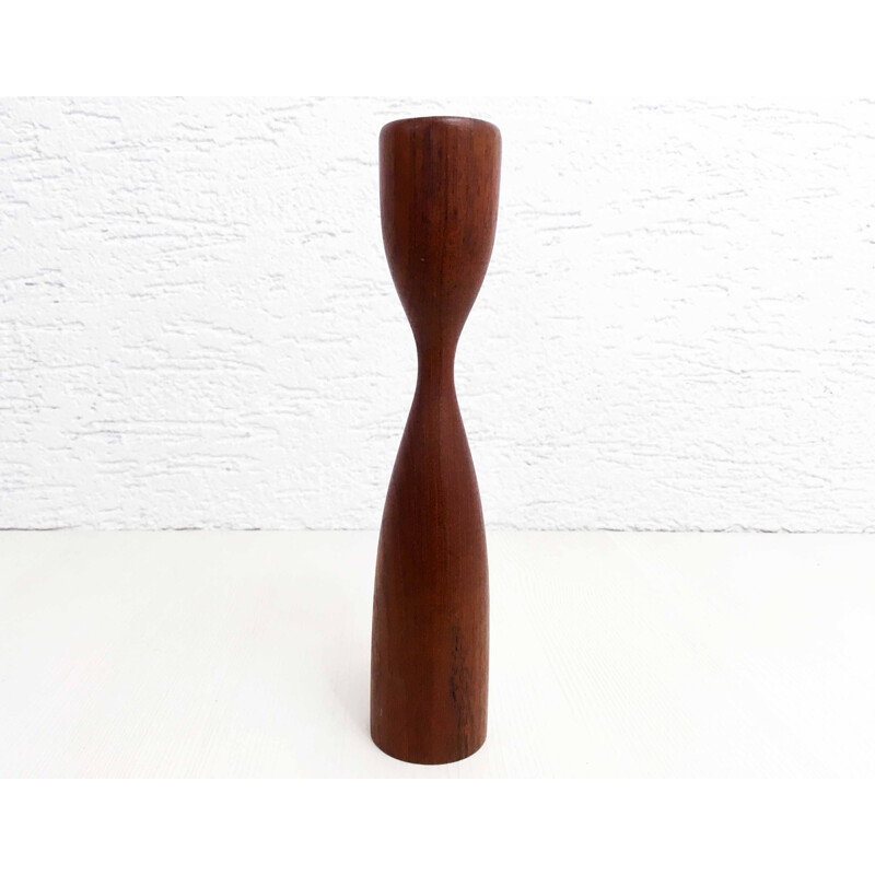 Scandinavian vintage teak candlestick, 1970