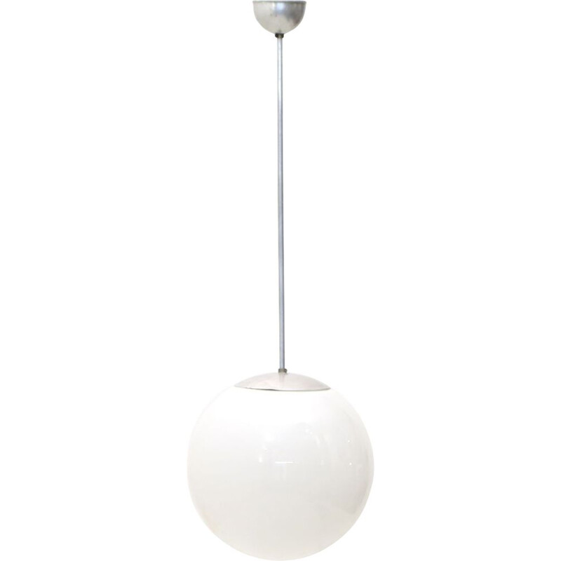 Mid century pendant lamp with spherical diffuser, 1930s