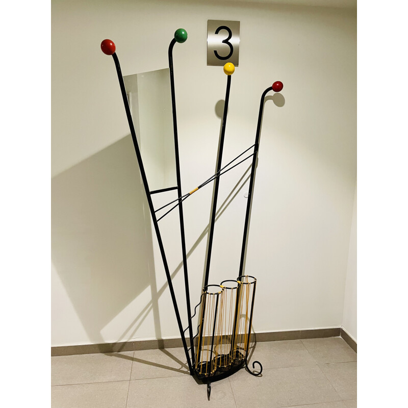 Mid century coat rack by Roger Feraud