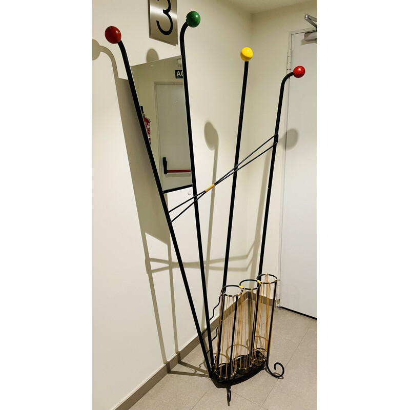 Mid century coat rack by Roger Feraud