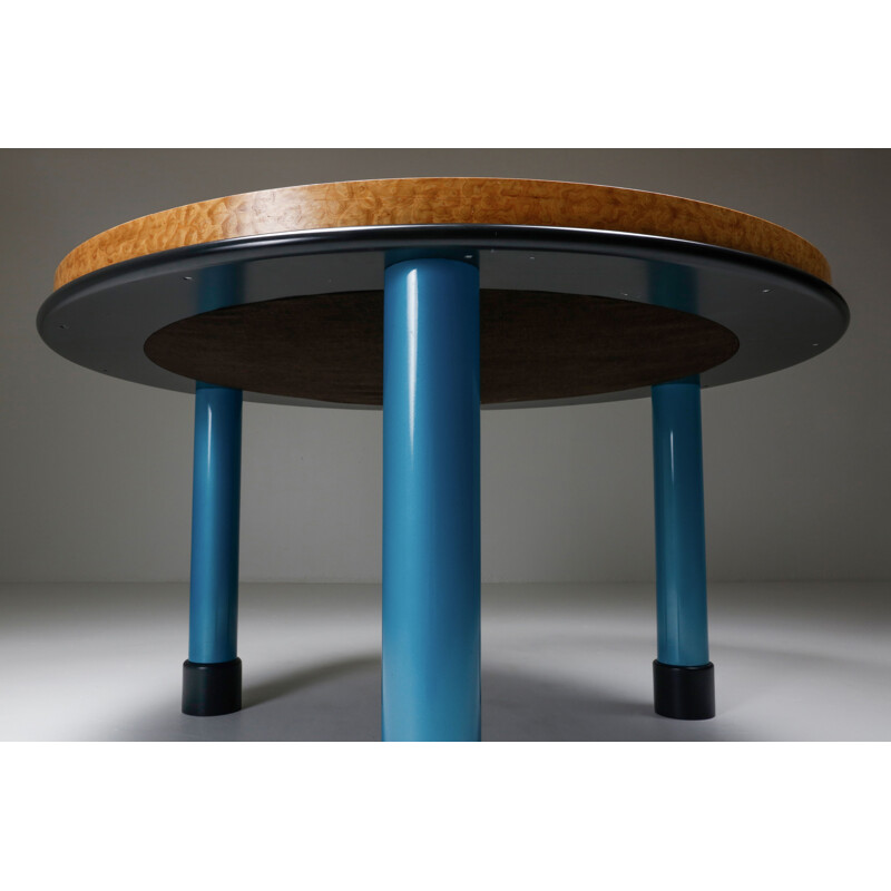 Vintage burl wood table by Ettore Sottsass for Memphis, 1990s