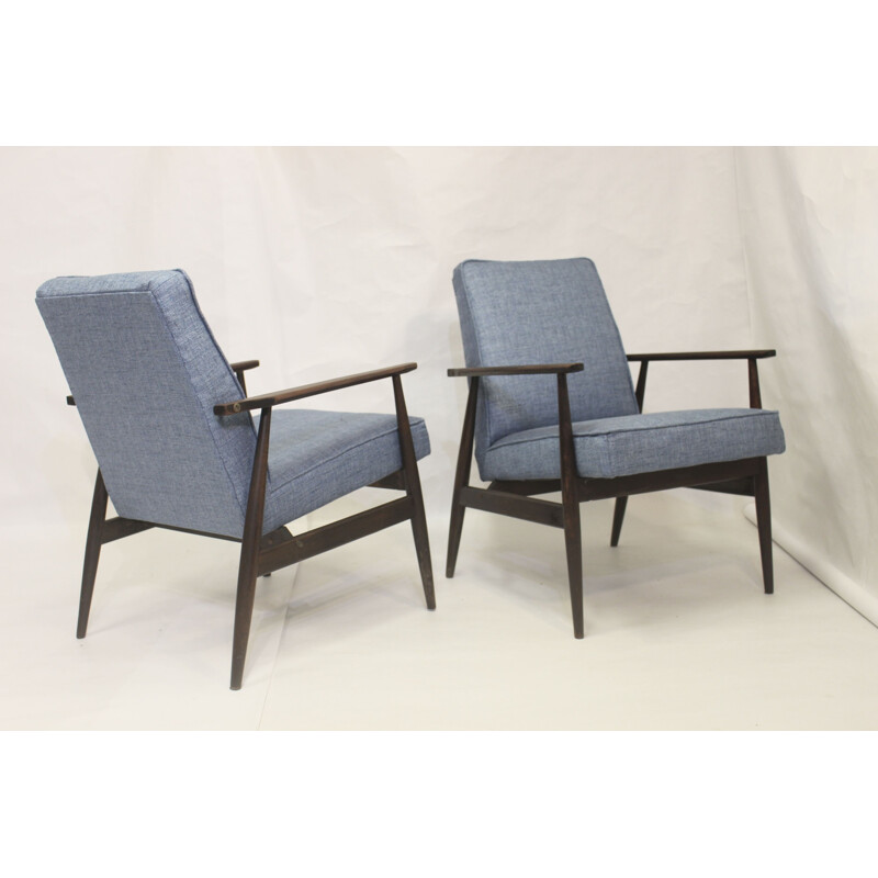 Pair of vintage armchairs 300-190 by Henryk Lis for Bystrzyckie, 1970