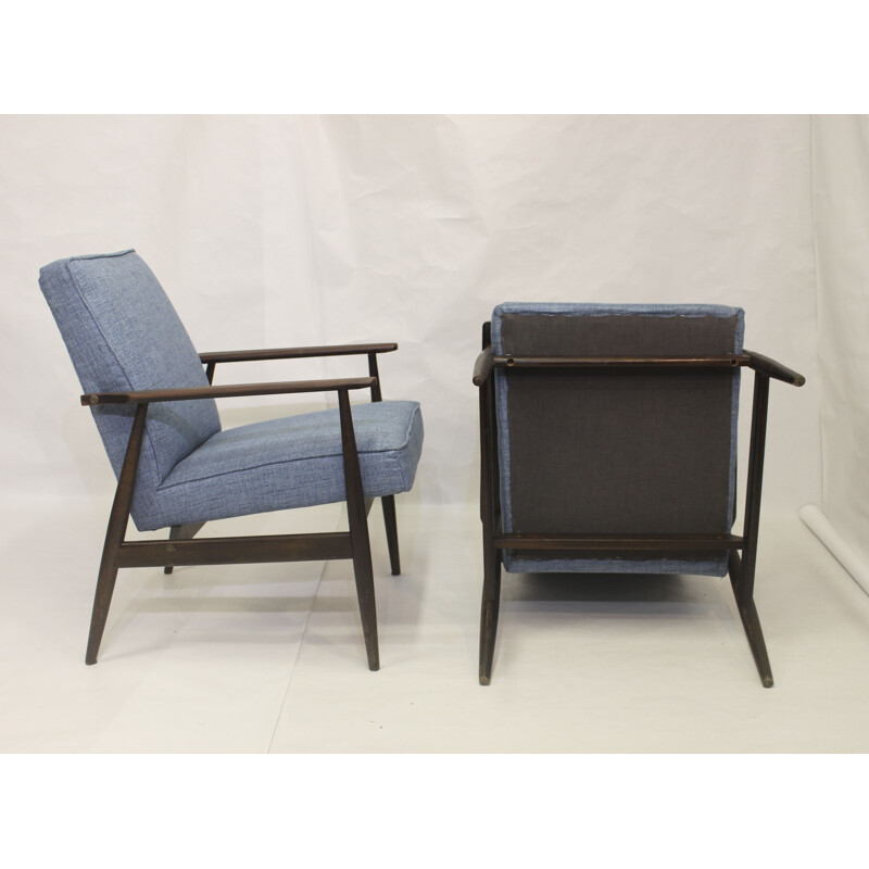 Pair of vintage armchairs 300-190 by Henryk Lis for Bystrzyckie, 1970