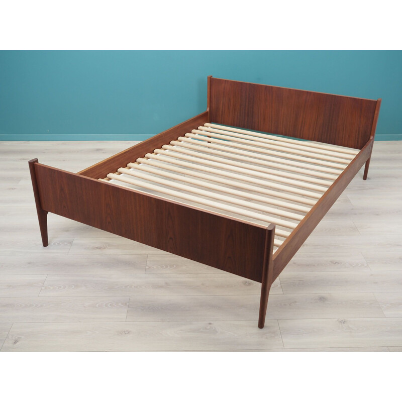 Teak vintage bed, Denmark 1970s