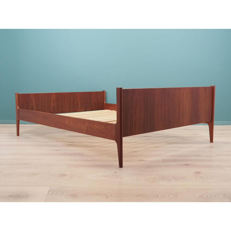 Teak vintage bed, Denmark 1970s