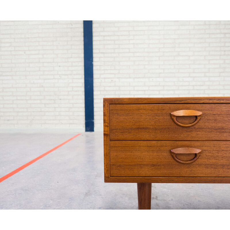 Petite commode scandinave Feldballes møbelfabrik en teck, Kai KRISTIANSEN - 1950 