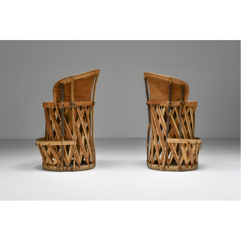 Vintage Mexican "Art Populaire" bar stools, 1970s