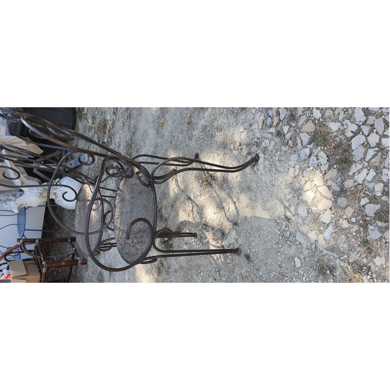 Set of vintage wrought iron garden furniture