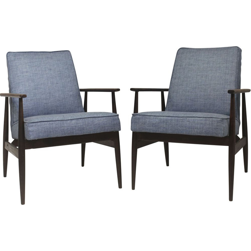 Pair of vintage armchairs 300-190 by Henryk Lis for Bystrzyckie, 1970