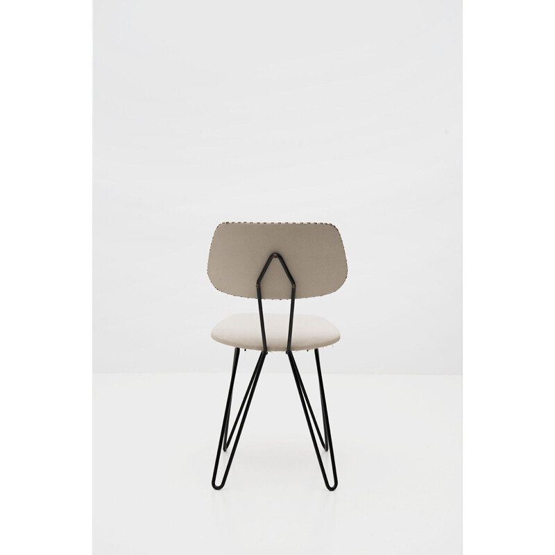 Vintage Stuhl aus schwarz lackiertem Stahl von Cees Braakman für Pastoe, Niederlande 1950
