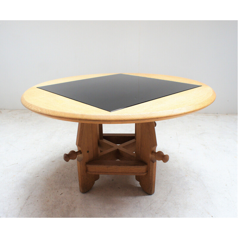 Vintage "rise and fall" table by Guillerme and Chambron