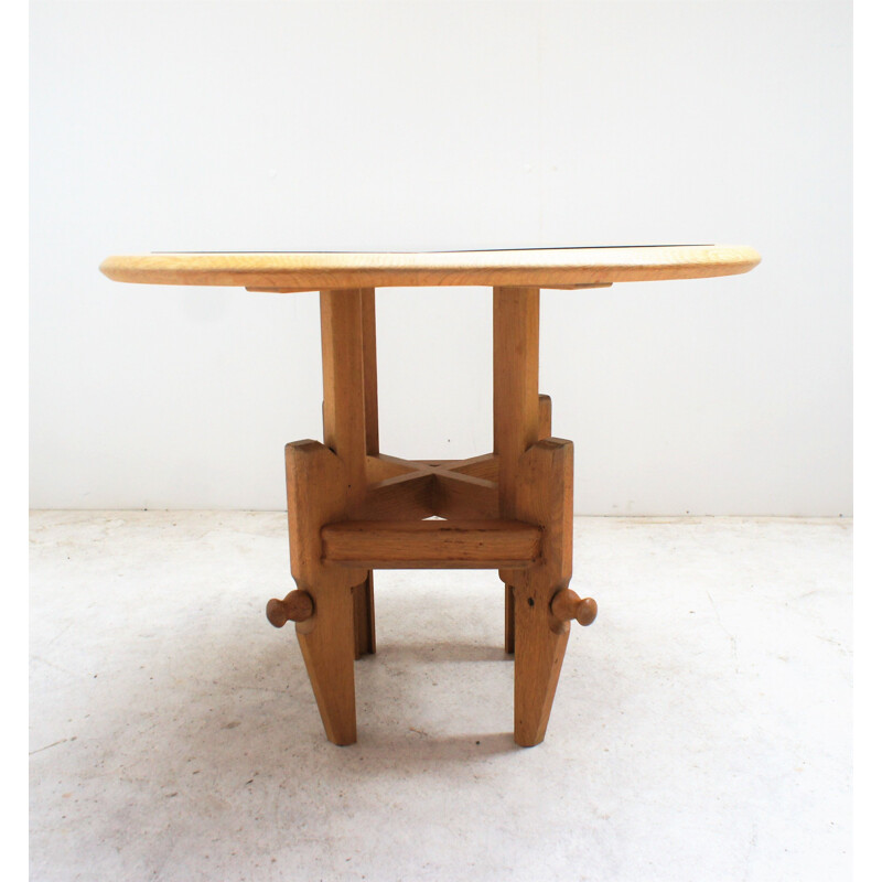 Vintage "rise and fall" table by Guillerme and Chambron