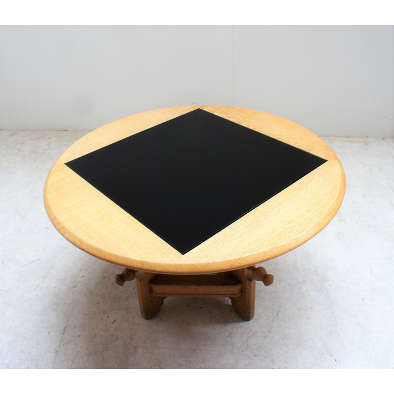 Vintage "rise and fall" table by Guillerme and Chambron