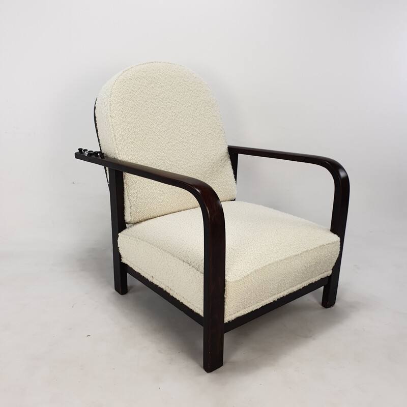 Pair of vintage adjustable armchairs by Thonet, 1930s