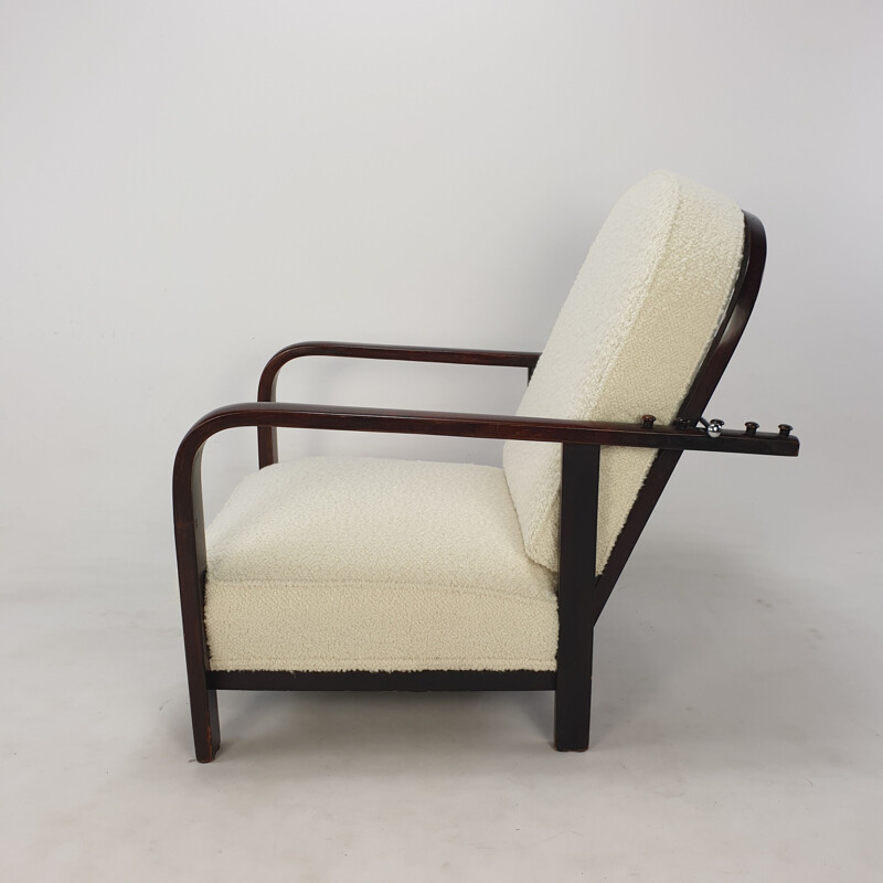 Paar vintage Thonet verstelbare fauteuils, 1930