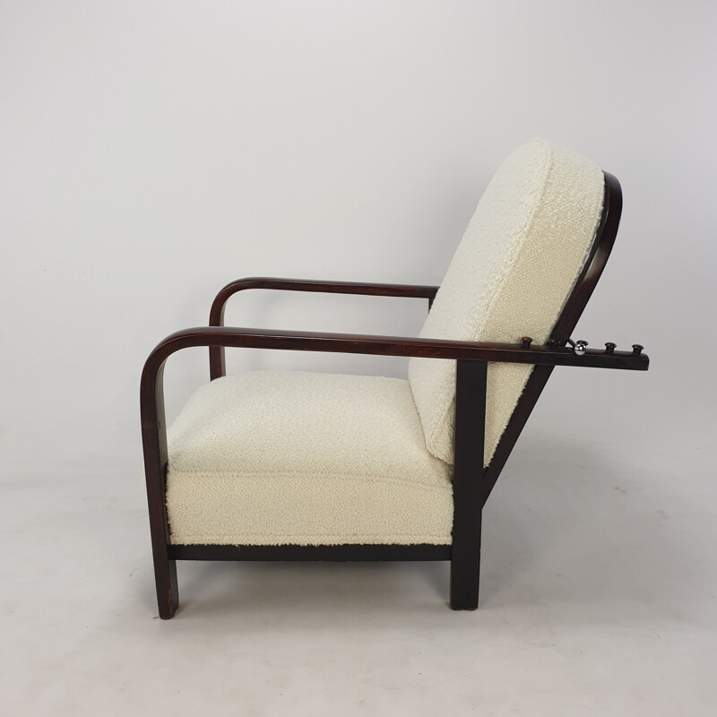 Pair of vintage adjustable armchairs by Thonet, 1930s