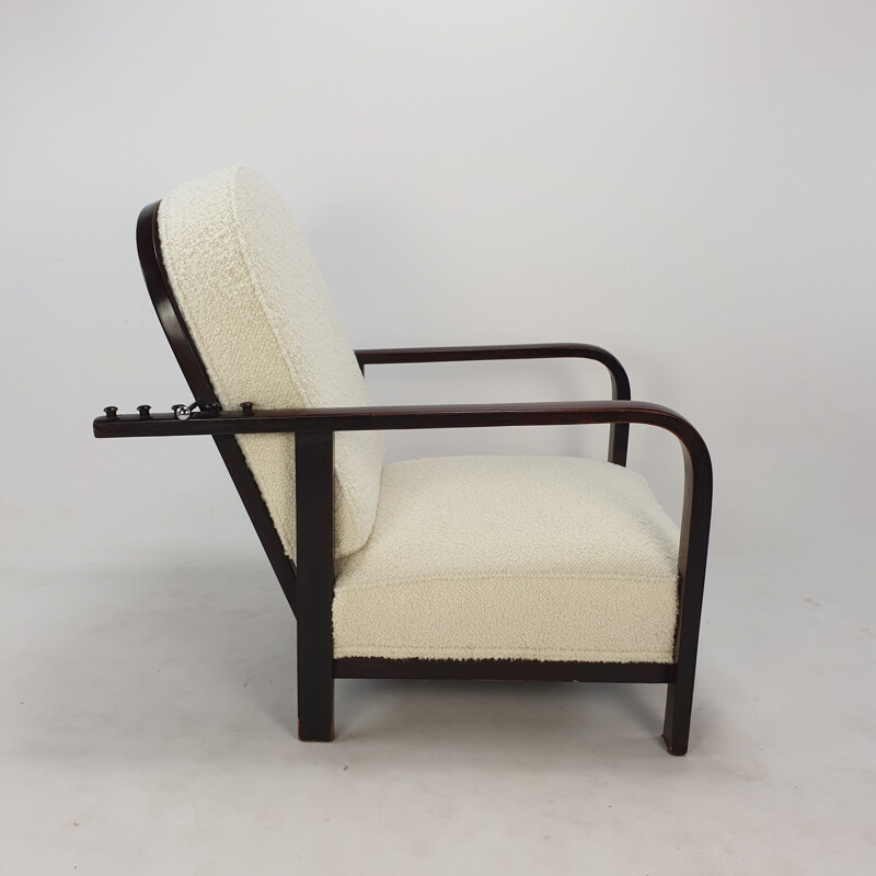 Pair of vintage adjustable armchairs by Thonet, 1930s