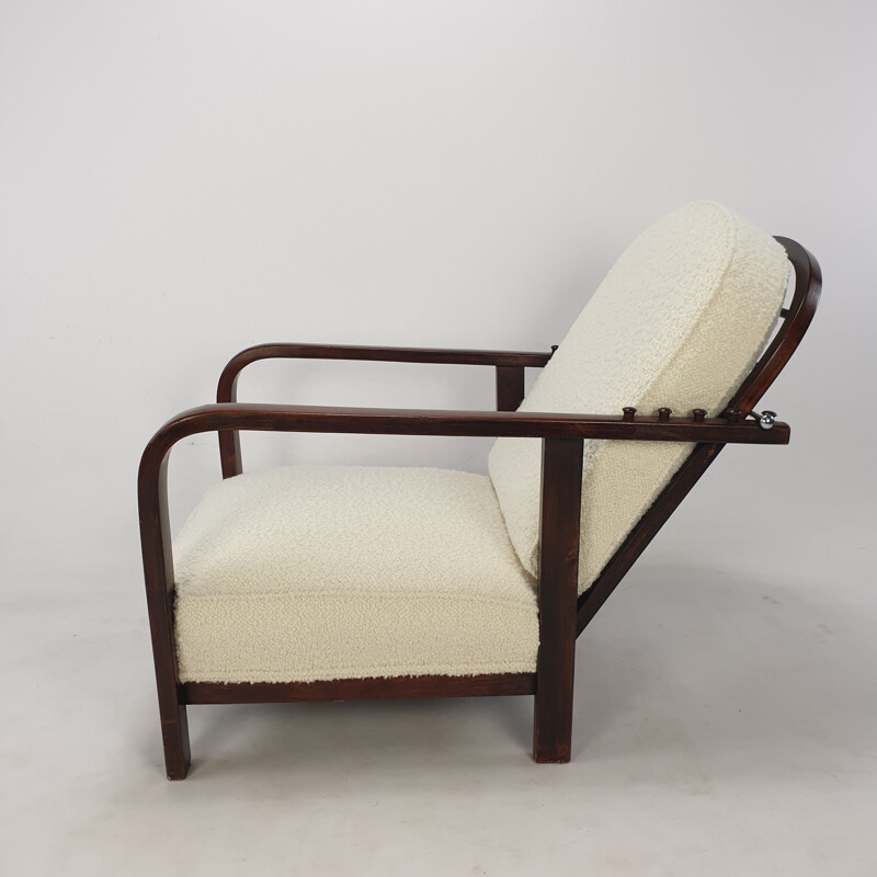 Pair of vintage adjustable armchairs by Thonet, 1930s