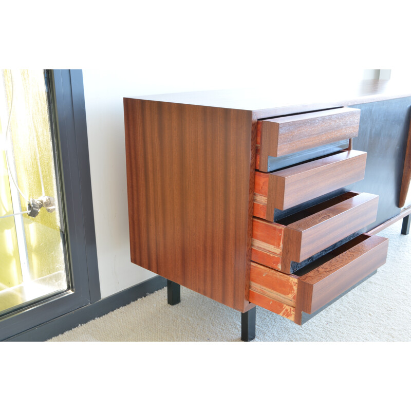 Mahogany sideboard with 4 drawers, Charlotte PERRIAND - 1950s