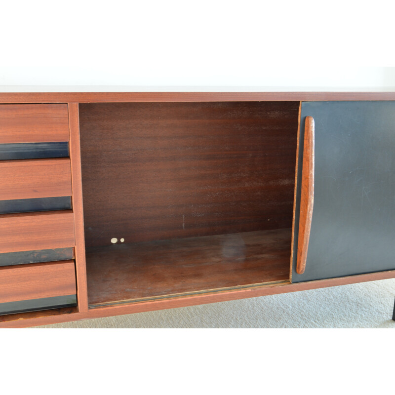 Mahogany sideboard with 4 drawers, Charlotte PERRIAND - 1950s