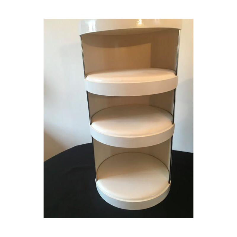 Set of 3 vintage thick celloderne cardboard shelves by Jean-Louis, 1960