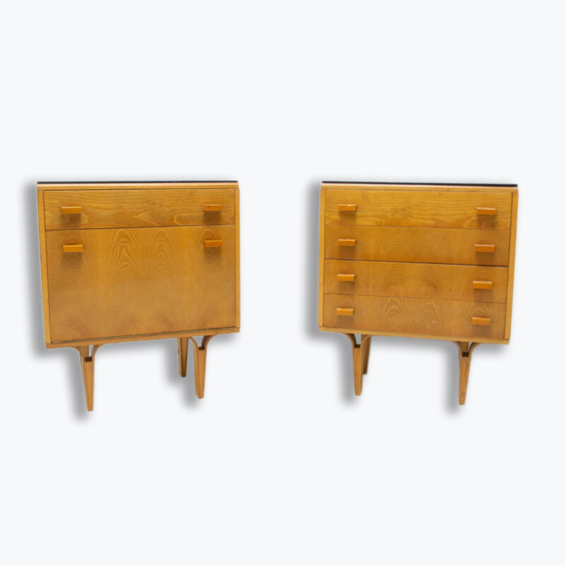 Pair of mid century night stands by Frantisek Mezulanik for Nový Domov, 1970s