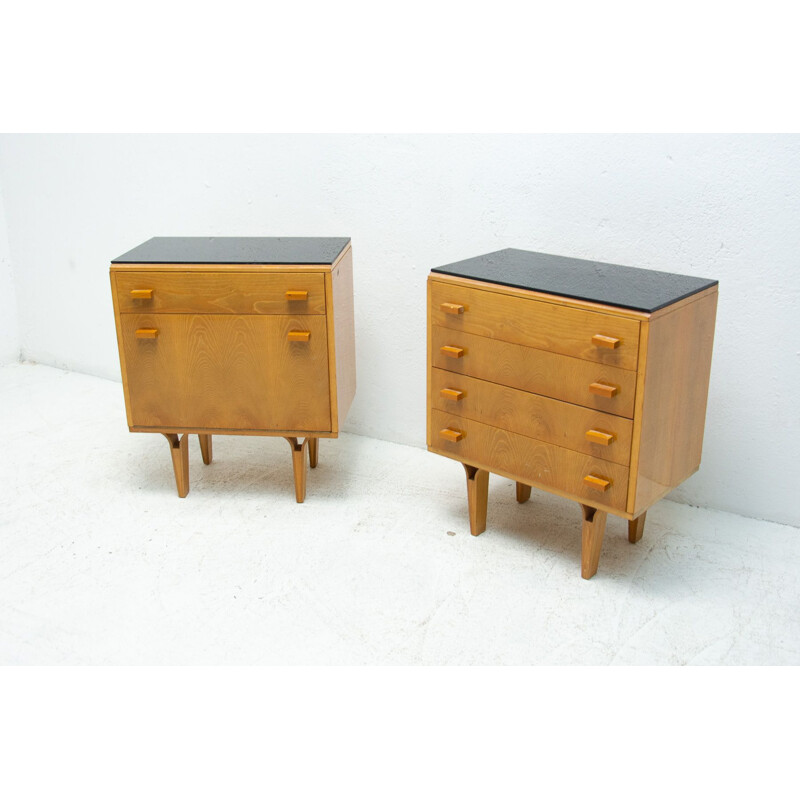 Pair of mid century night stands by Frantisek Mezulanik for Nový Domov, 1970s