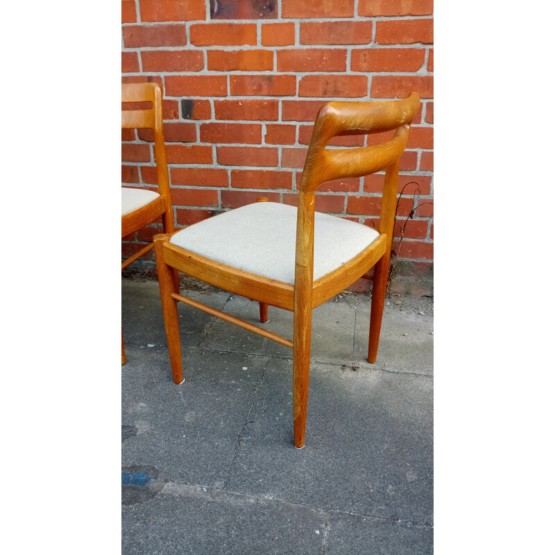 Set of 4 vintage danish dining chairs in teak by H.W. Klein for Bramin