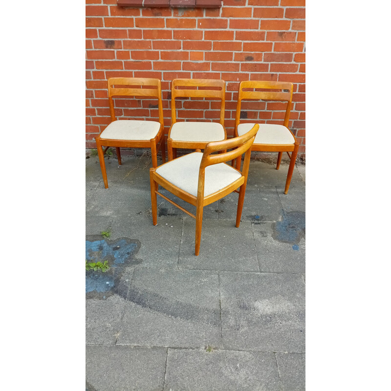 Set of 4 vintage danish dining chairs in teak by H.W. Klein for Bramin