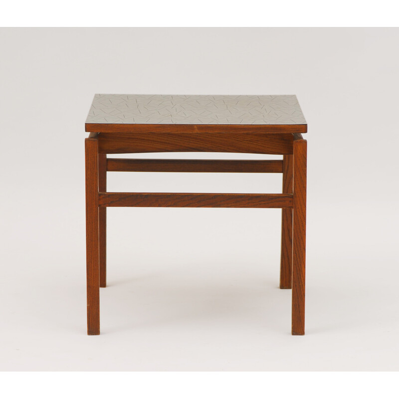 Wooden side table with formica top - 1960