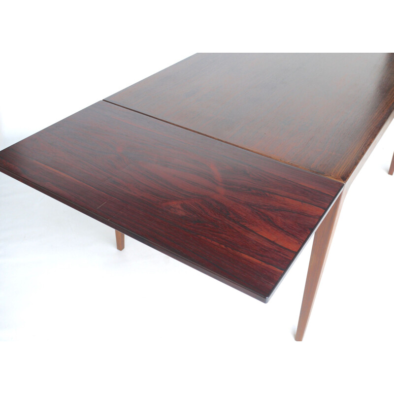 Danish rosewood vintage dining table by Poul Hundevad and Kai Winding for Hundevad & Co., 1950s