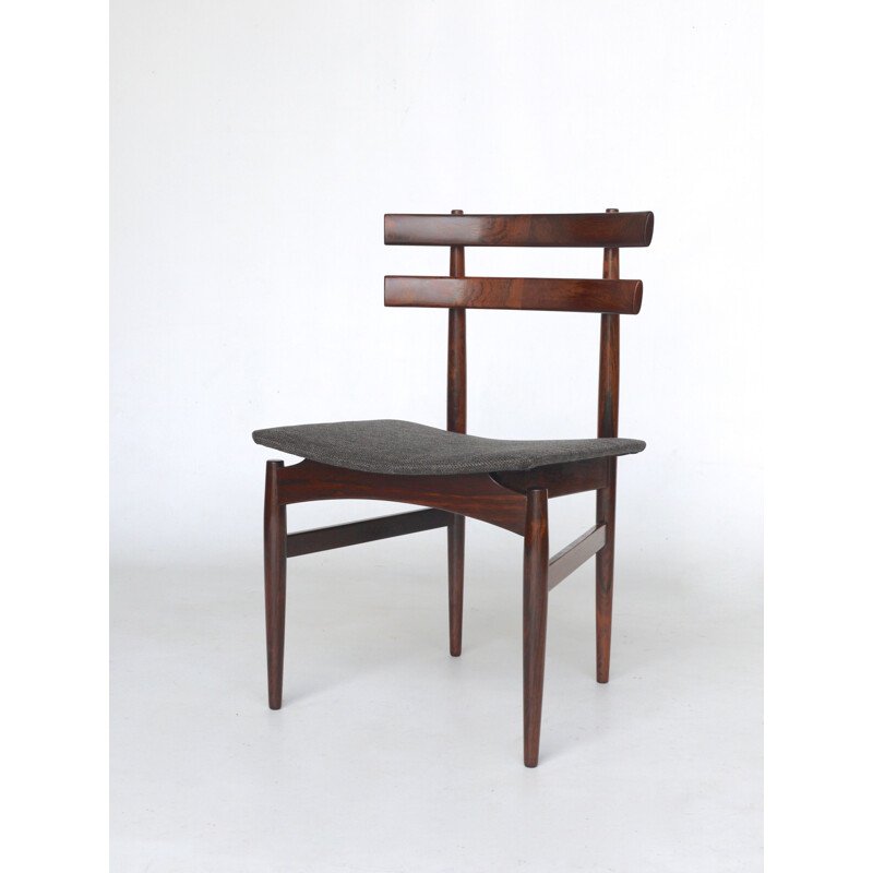 Set of 6 vintage Danish rosewood model 30 dining chairs by Poul Hundevad for Hundevad & Co., 1950s