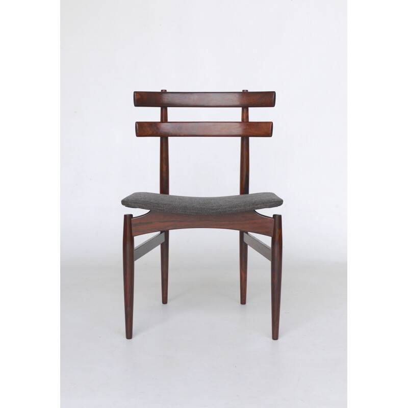 Set of 6 vintage Danish rosewood model 30 dining chairs by Poul Hundevad for Hundevad & Co., 1950s