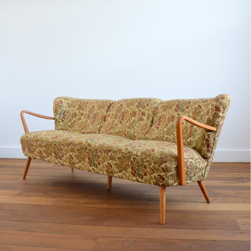 Vintage floral cocktail sofa, 1960