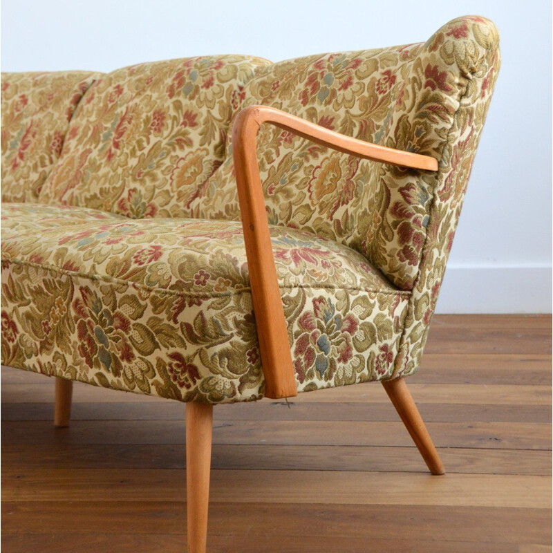 Vintage floral cocktail sofa, 1960