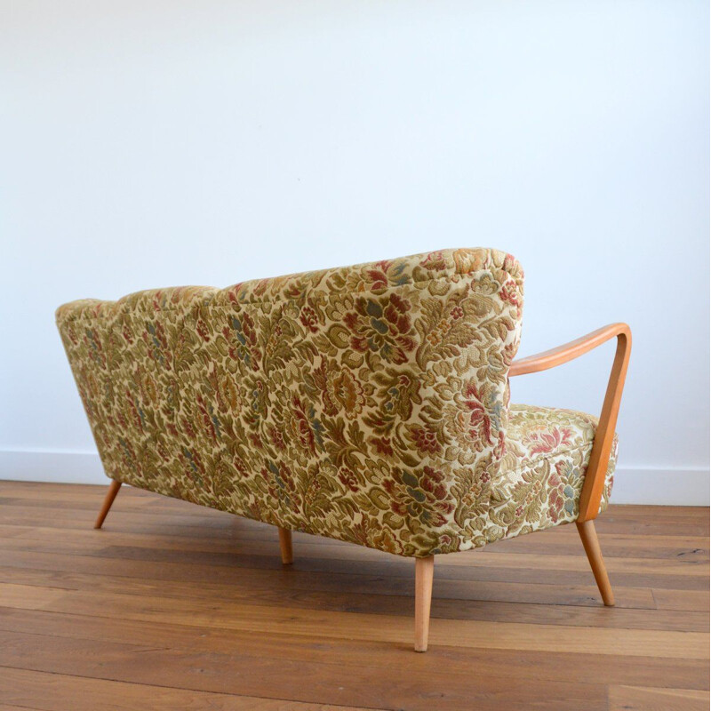 Vintage floral cocktail sofa, 1960