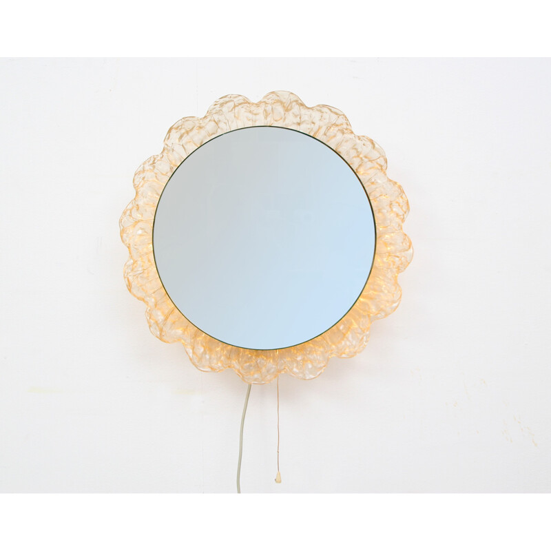 Round wall mirror backlit - 1950s
