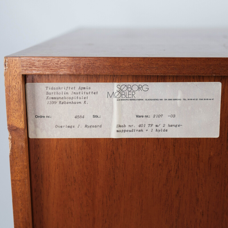 Vintage light mahogany cabinet from Søborg Furniture, Denmark 1960