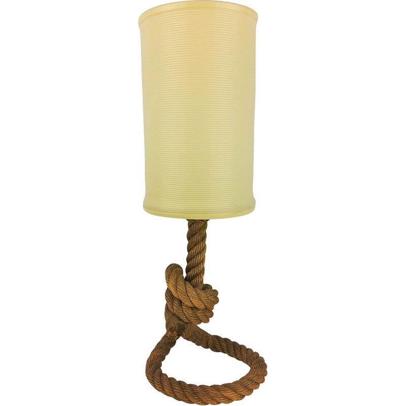 Lámpara de cuerda vintage de Audoux-Minet, 1950