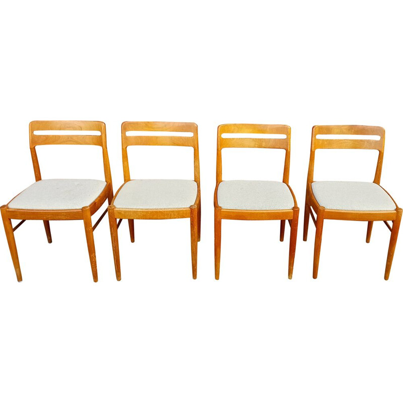 Set of 4 vintage danish dining chairs in teak by H.W. Klein for Bramin