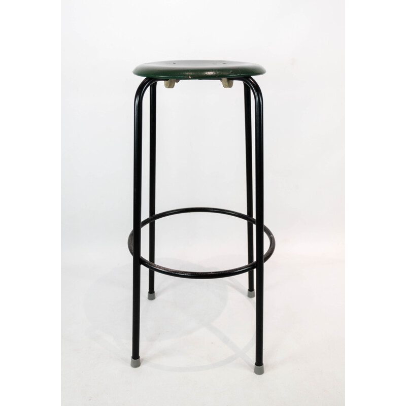 Tabouret vintage Dot en vert foncé par Arne Jacobsen pour Fritz Hansen, 1950